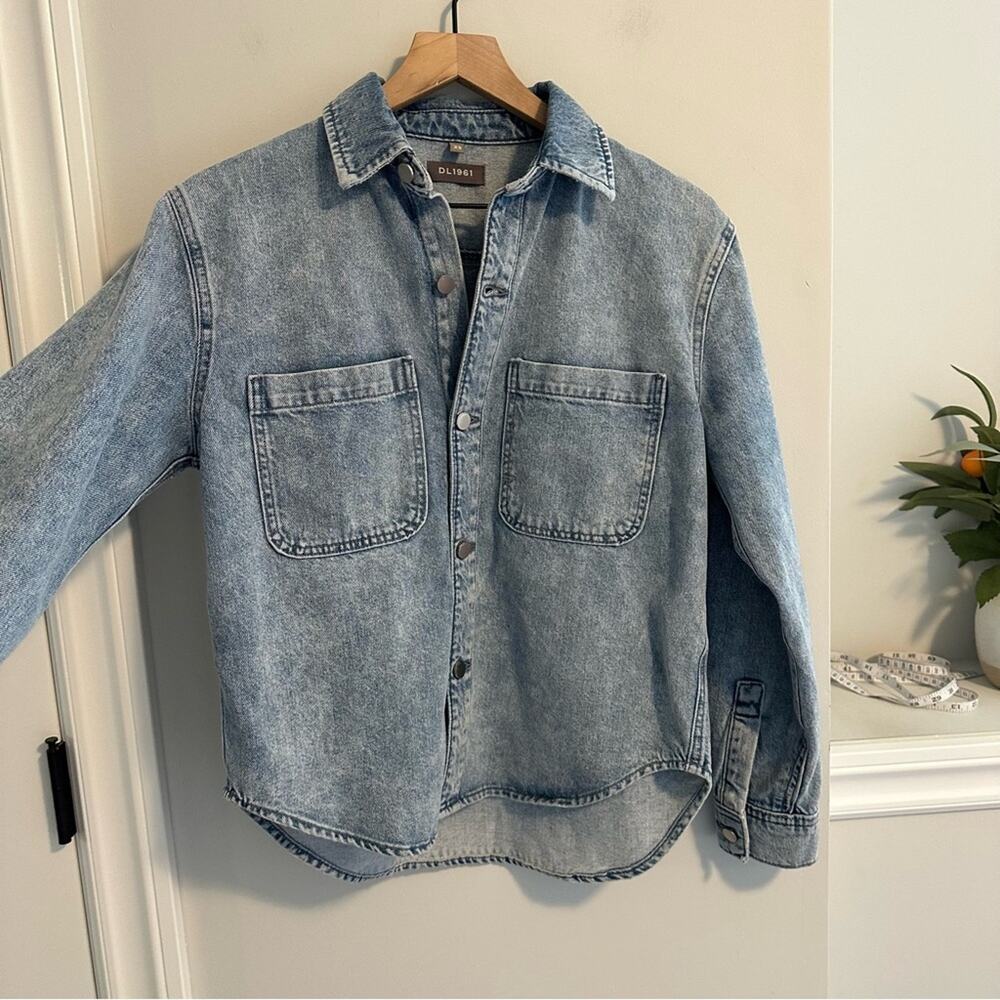 DL1961 Light Denim Button Front Shirt Jacket XS - Picture 13 of 15